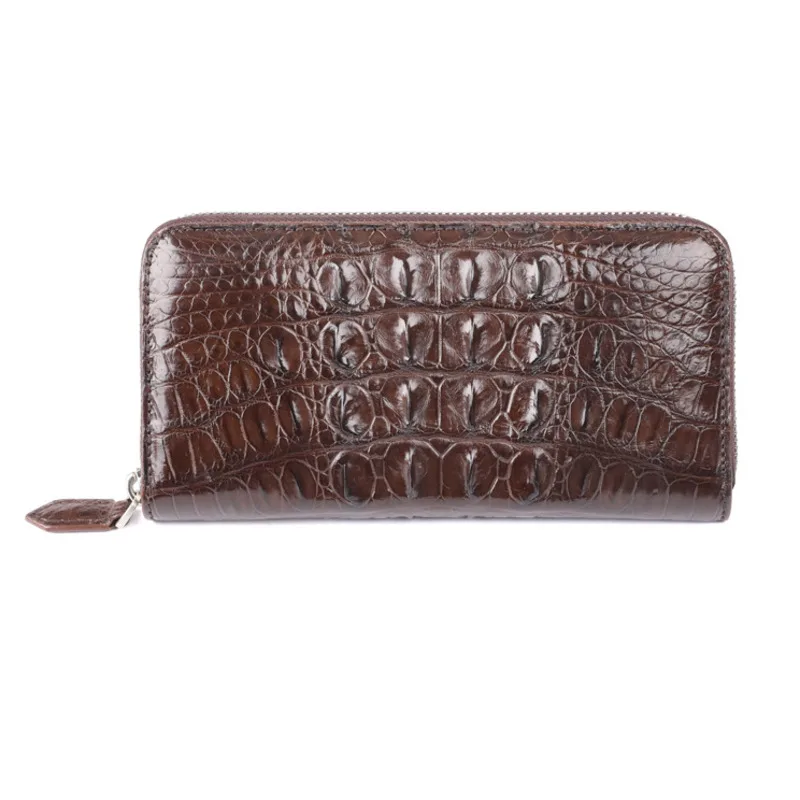 

Genuine Leather Business Leisure Handbag High Quality Men's Long Zipper Purses Fashion Billfold Multiple Card Positions Wallet