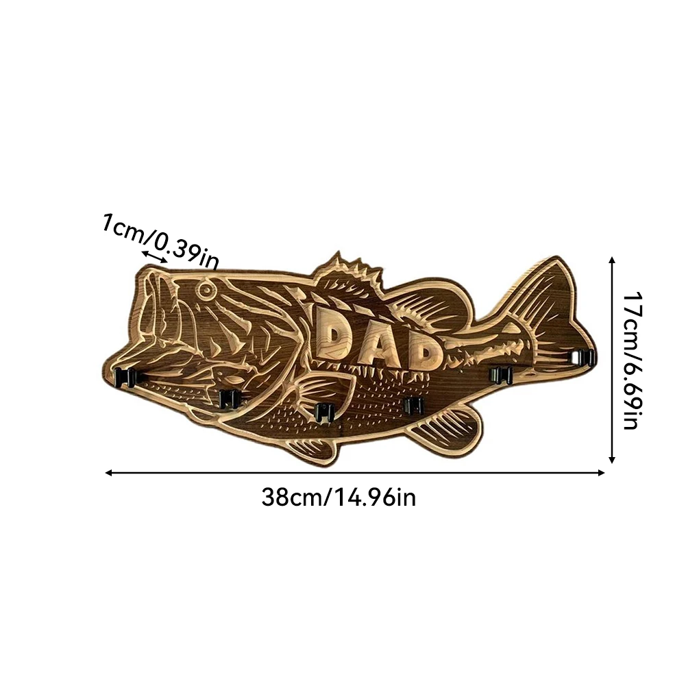 

Fishing Pole Display Rack 6 Holes Bracket Wear-resistant Organizer Garage