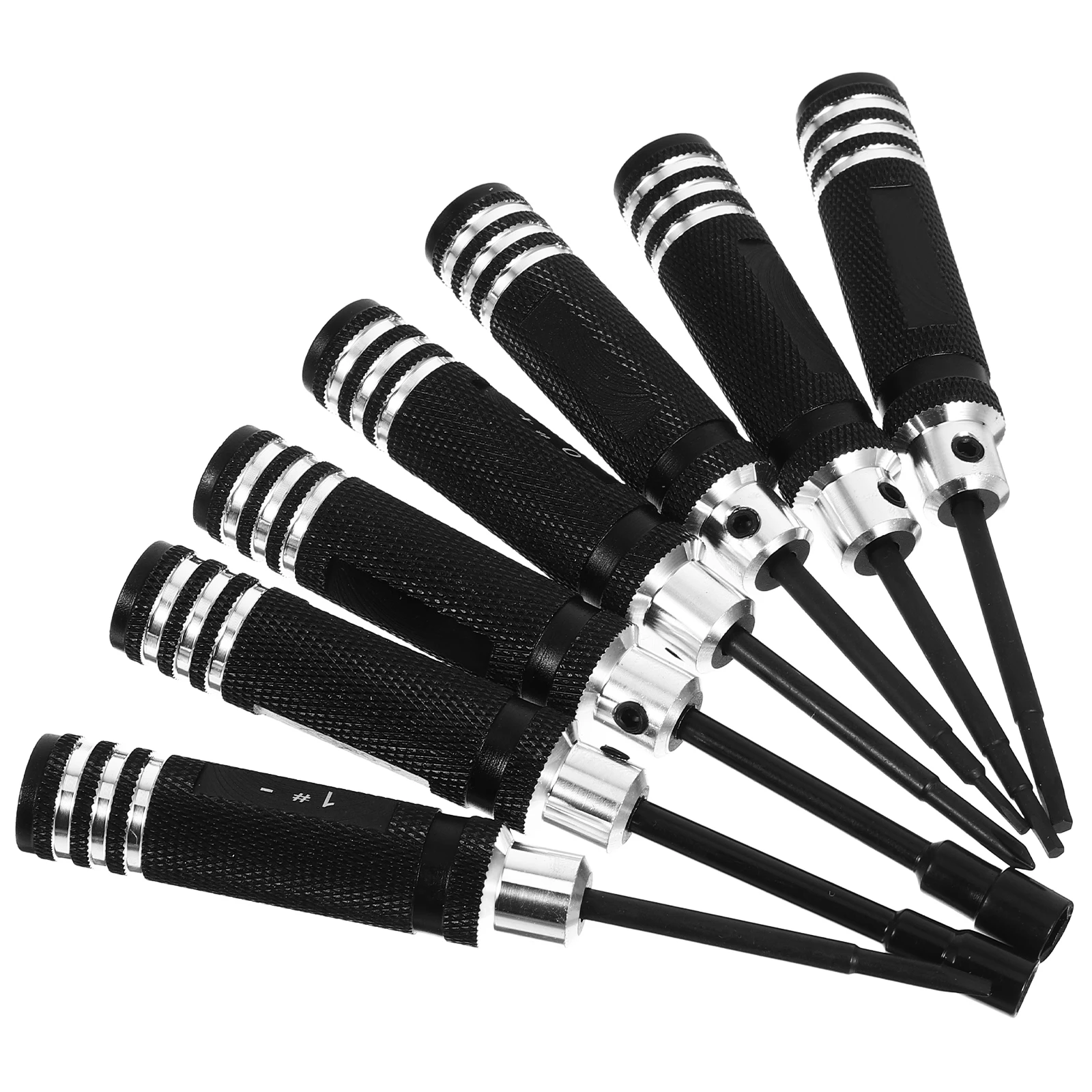 

Rc Helicopter Plane Car Screw Driver Set Black Aluminum Alloy Handle Adjustment Tools 15Mm 20Mm 25Mm 40Mm 55Mm 28Mm Slot