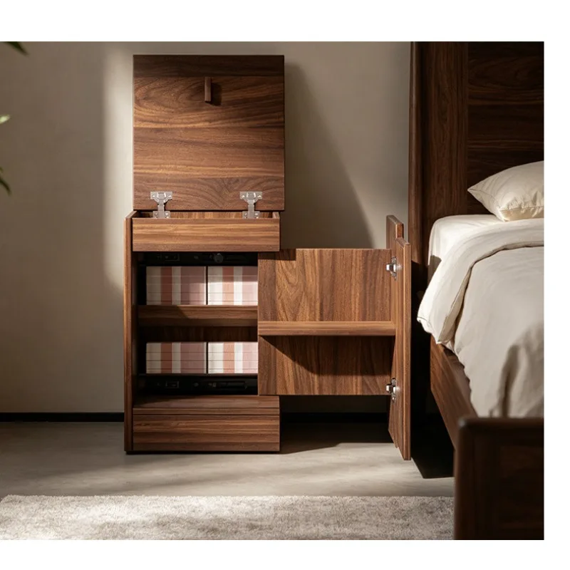 Hidden compartment bedside cabinet for home bedrooms, 2026 new model hidden furniture storage cabinet, hidden storage mezzanine