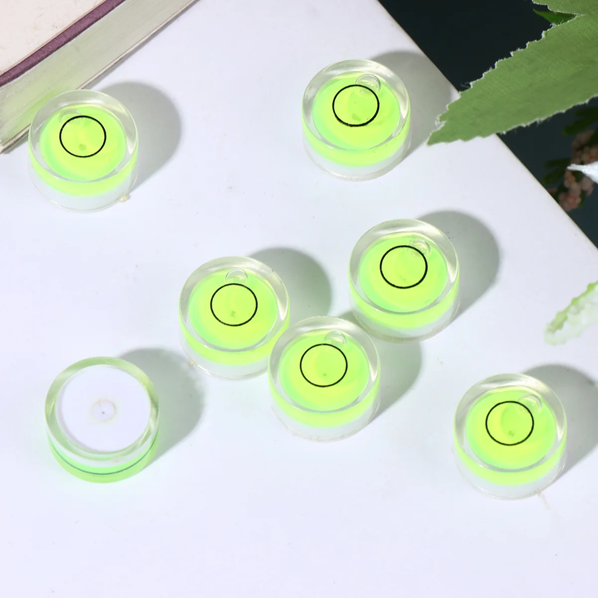 10 قطعة 18X9 مللي متر فقاعة دائرية واضحة الاكريليك الدقة معايرة أداة ل إطار الصورة عبر غرزة جدارية معلقة أفقي #2