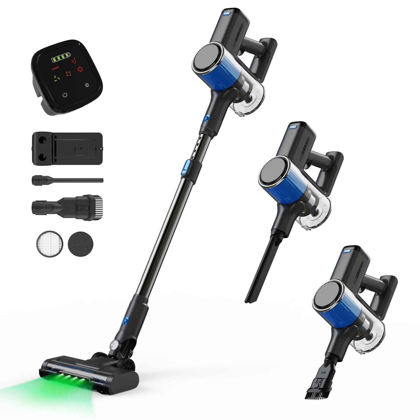 

Saerke V10 Cordless Handheld Vacuum Cleaner,30000PA,Touch Screen,Smart Dust Sensor,Auto Speed Control for Home Bed Carpet Clean