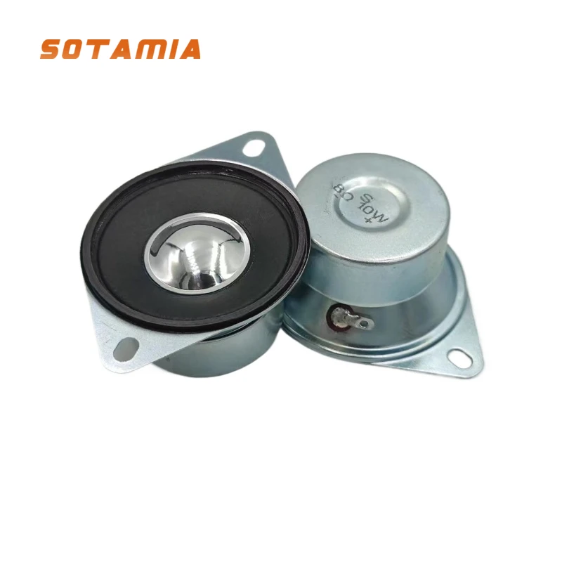 

SOTAMIA 2Pcs 2 Inch Tweeter Speaker 4 Ohm 8 Ohm 10W Treble Speaker Anti-magnetic Mini Tweeter Audio Sound Loudspeaker with Ear