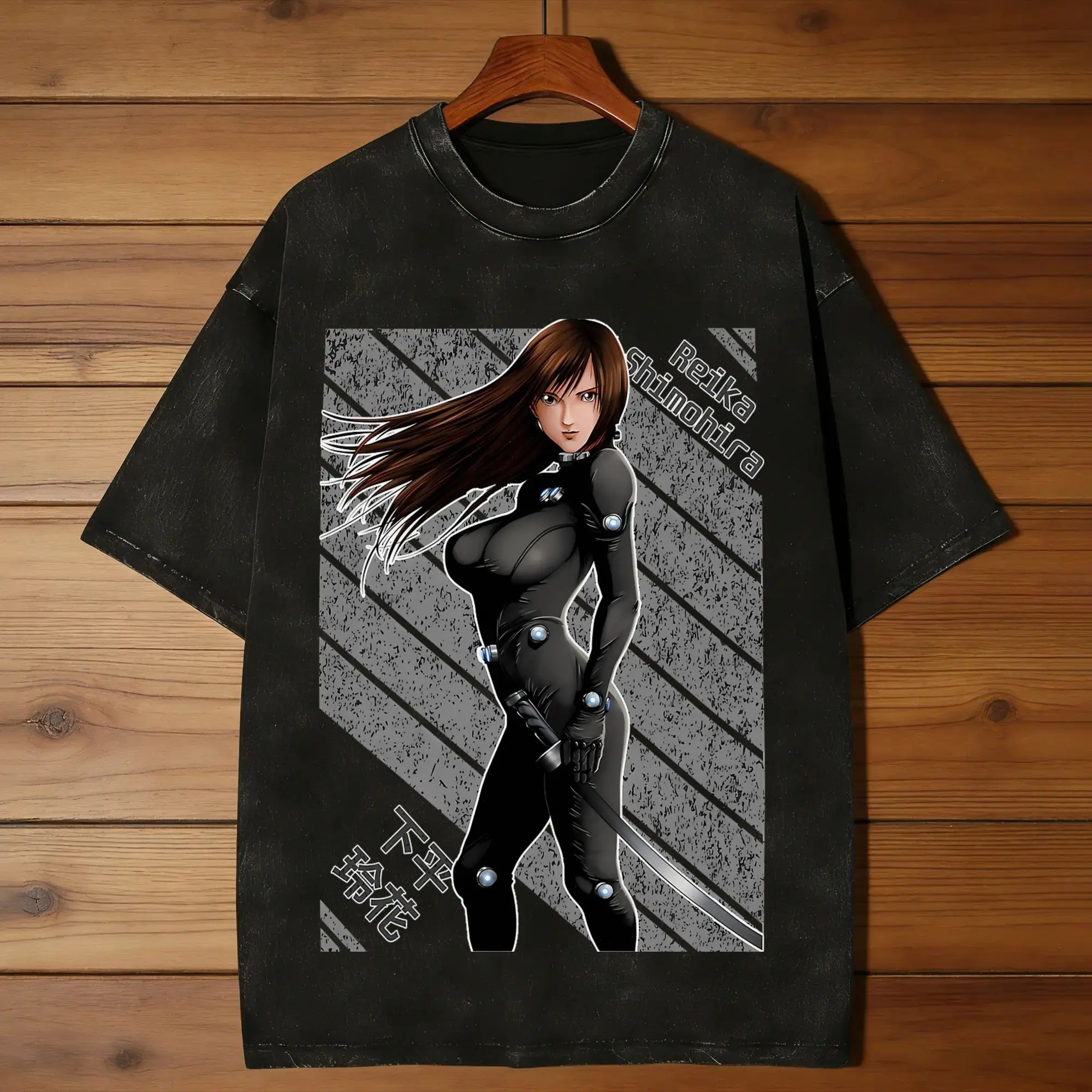 Gantz Reika Shimohira T-Shirts for Men  Novelty 100% Cotton Tee Shirt O Neck Short Sleeve T Shirt Gift Idea Clothing