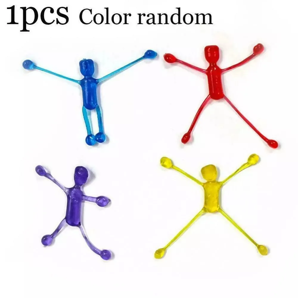 New TPR Squeeze Toy Color Random Sticky Hands Whole Person Props Elastic Release Toys