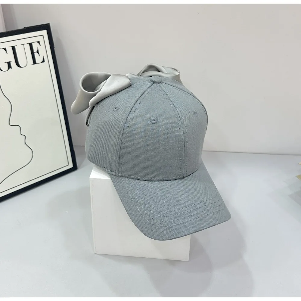 

Trendy Bow-tie Design Sweet and Cute Large Brim Baseball Cap Fashionable and Versatile Casual Hat Perfect As A Holiday Gift