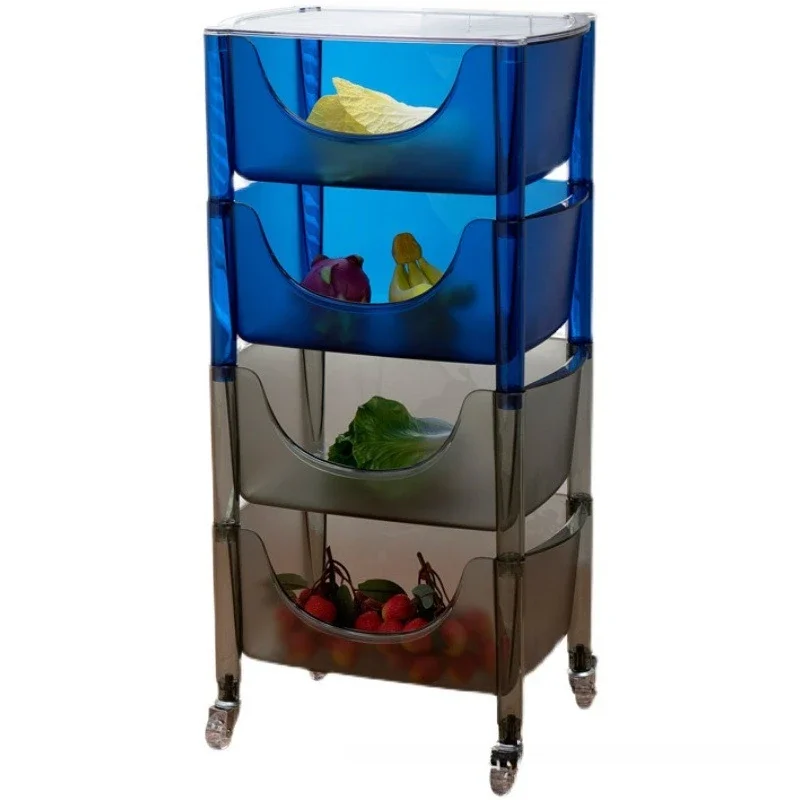 

Nordic ins multi-functional bedside storage cabinets, household transparent shelves, kitchen locker