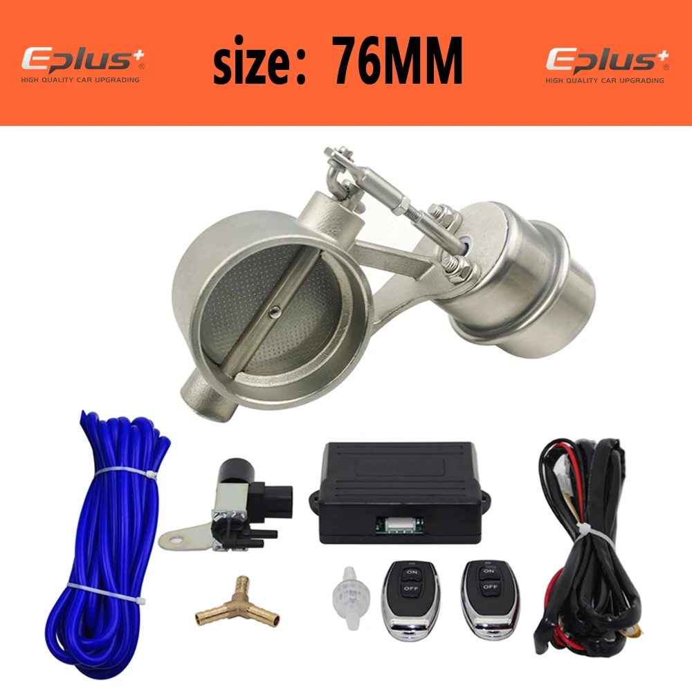 EPLUS Universele Auto Uitlaatpijp Vacuümklep dempers Kit 51 60 63 70 76 MM Controle Sets Controller Apparaat Afstandsbediening