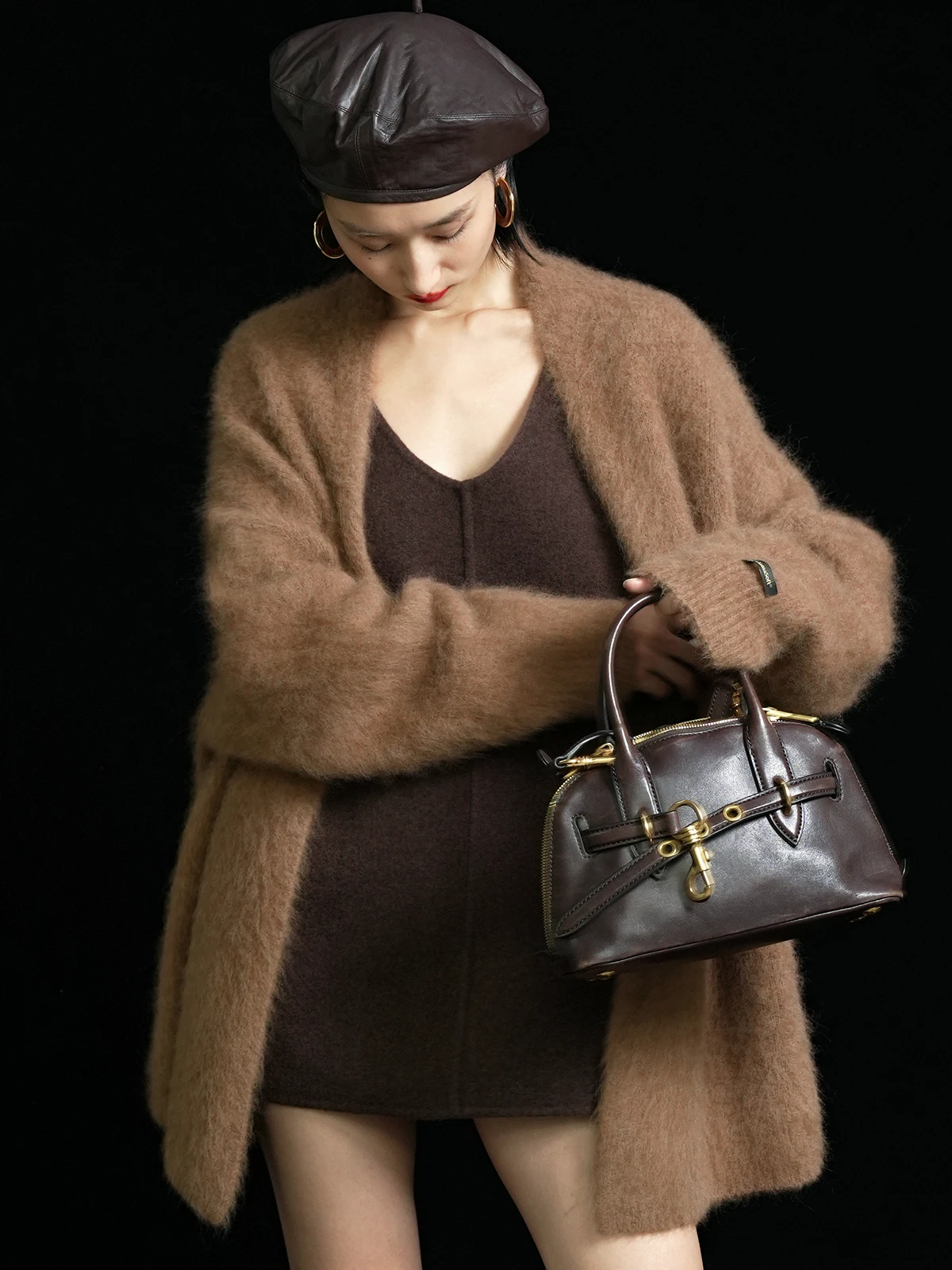 

Кардиган LemonChen из смесовой шерсти ламы из Южной Америки, серия Lazy Mat, вязаный, очень мягкий, с длинными рукавами, средней длины