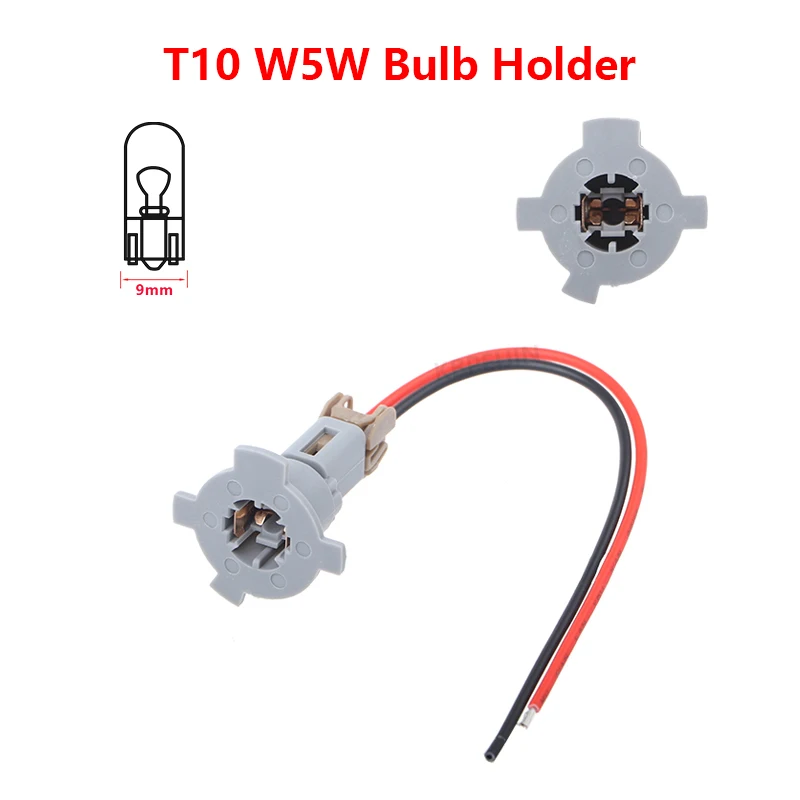 1x For Kia Forte Hyundai Reina License Plate Light T10 W5W Bulb Holder Connector Socket Adapter Accessories
