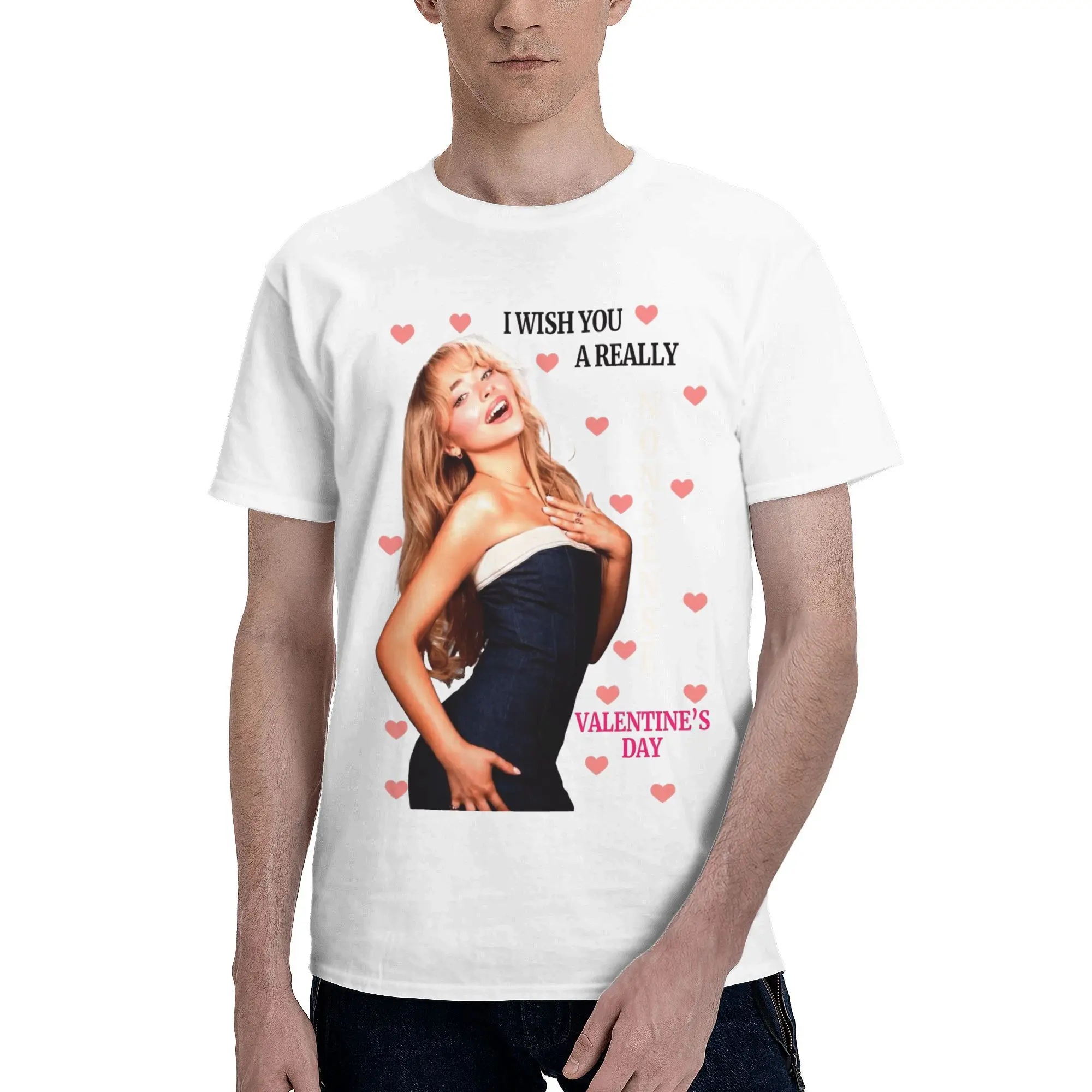 

Men's Sabrina Carpender T Shirts Pure Cotton Clothing Leisure Short Sleeve O Neck Tees Printing T-Shirts