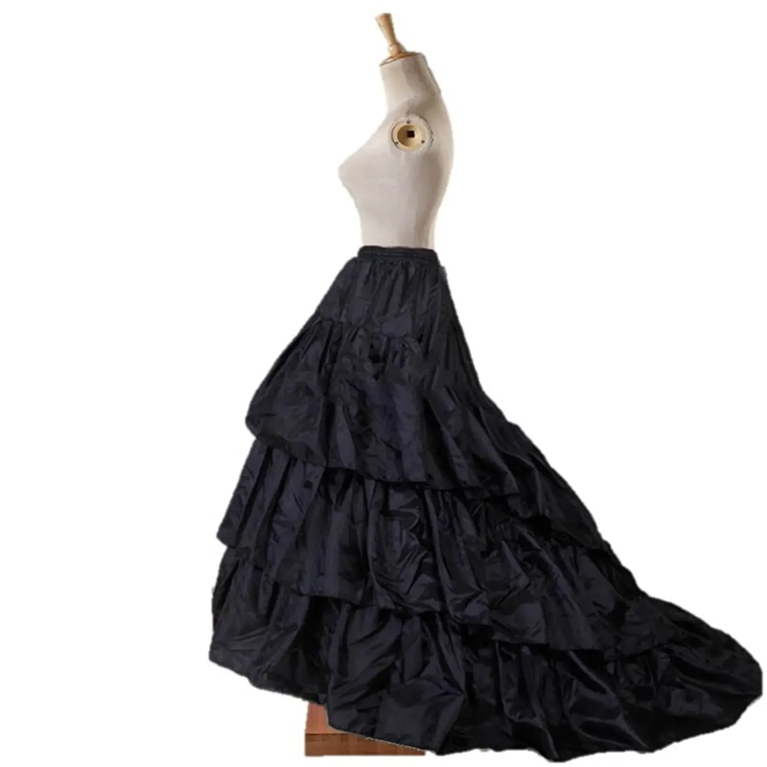 Jupon long cerceau noir, crinoline, robe de Rh, jupe, sous-jupe, accessoires de mariage, mariage, nouveau