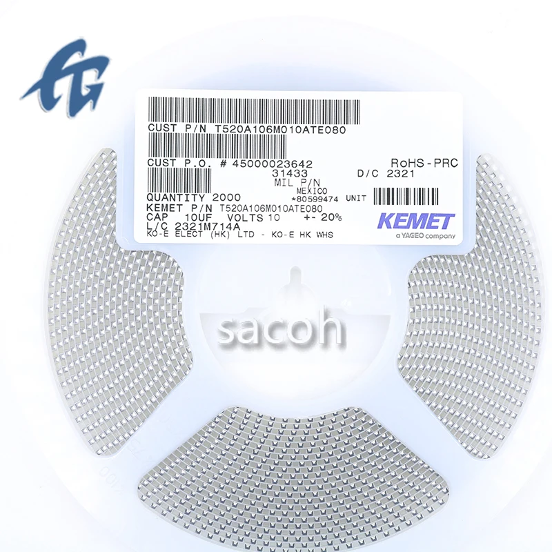 

(SACOH Electronic Components) T520A106M010ATE080 10Pcs 100% IC Chip integrated circuit