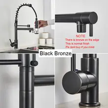 Black Dual Spout Kitchen Faucet #5