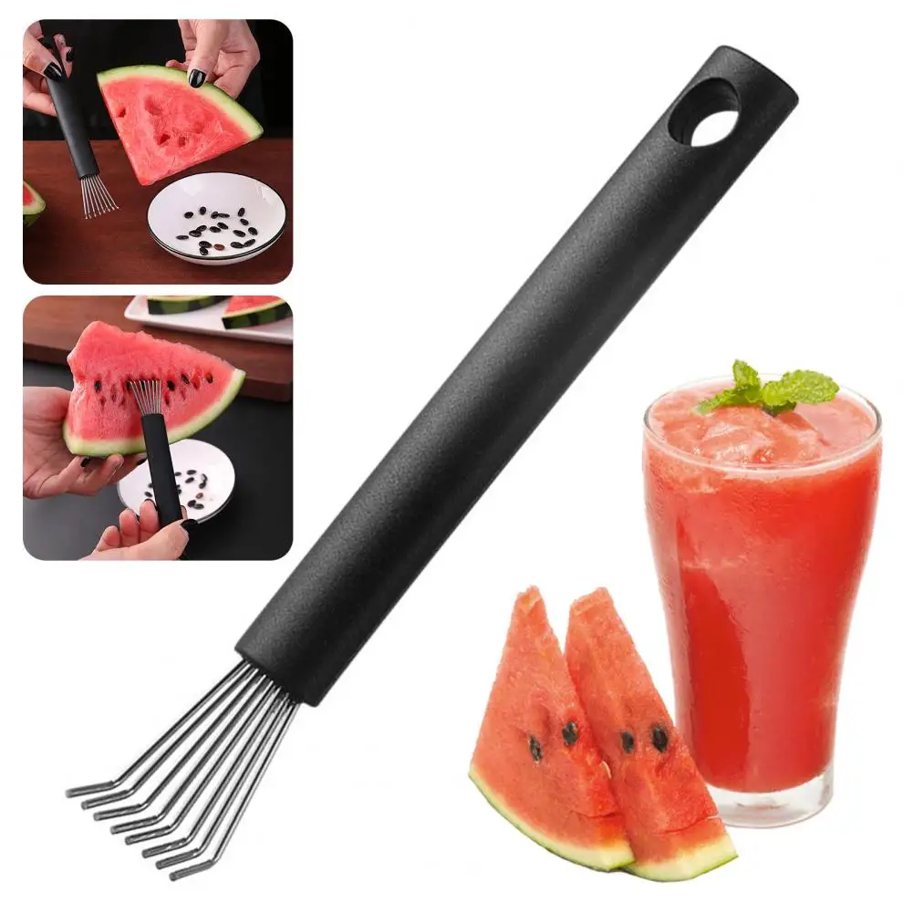 

Watermelon Seeds Removal Tool Stainless Steel Watermelon Claw with Handle Fruit Cutting Gadget Watermelon Seeds Remover