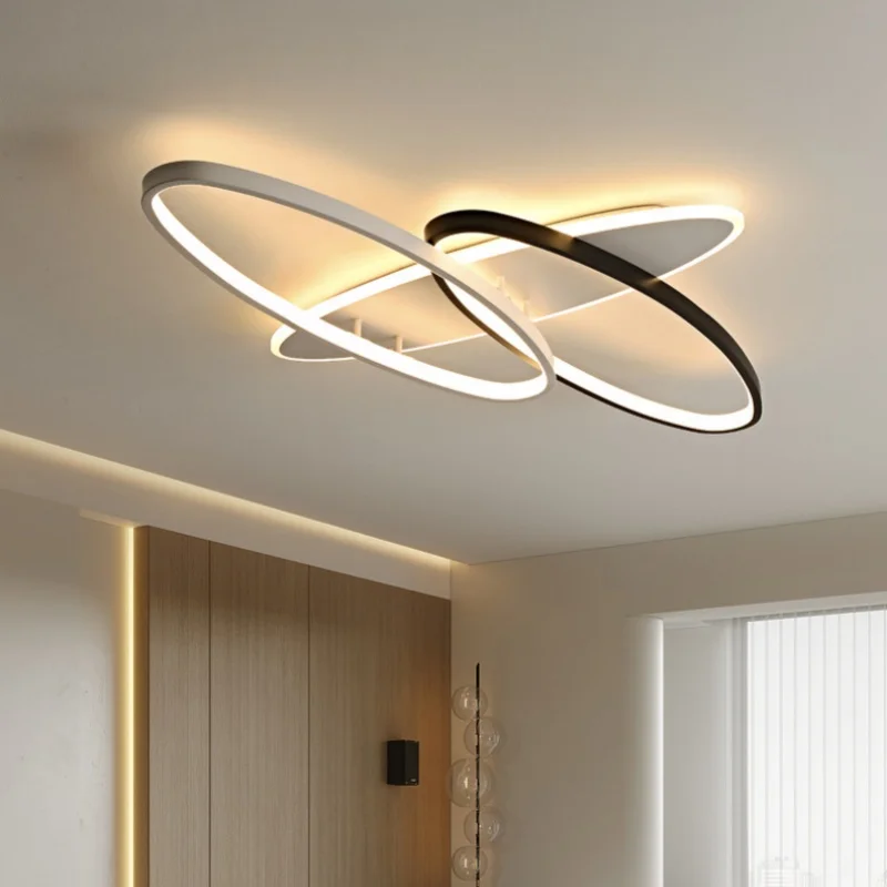 New minimalist living room master bedroom ellipse ceiling light modern lobby dining room interior decoration lighting fixtures