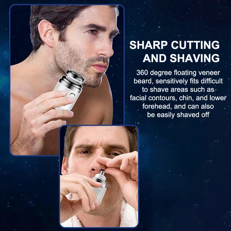 2 In 1 Mini Rasoio Elettrico Naso Tagliacapelli Rasoio Da Viaggio da Uomo Ricaricabile Naso Taglio Dei Capelli Rasoio Lavabile Rasoio Elettrico