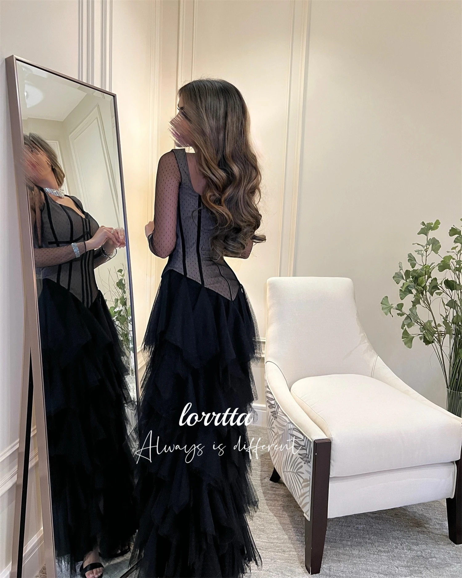 Customized Party Dress Evening Puffy Skirt Long Sleeves Robe De Soiree Femmes Cocktail Dresses for Special Occasions فساتين سهرة image 4