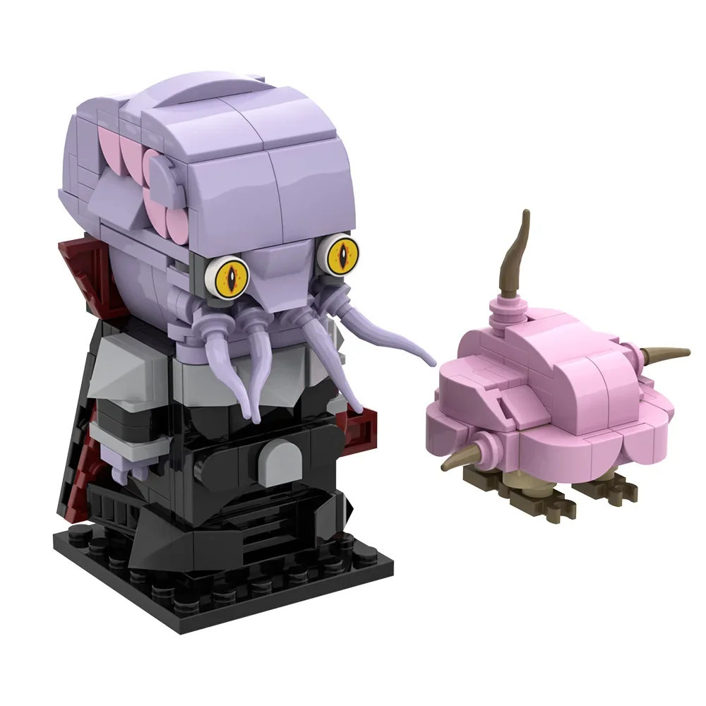 Gobricks MOC Game Baldureds Devourings Demons Brickheadzs Building Blocks Model illithid Bricks Parasitic Monster Toy kids Gift