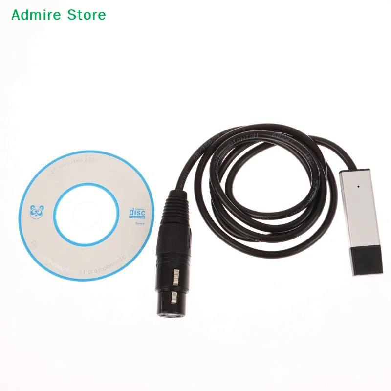 Cable adaptador de interfaz USB a DMX para luces móviles de escenario y discoteca, cable de conversión de señal para controlador de PC