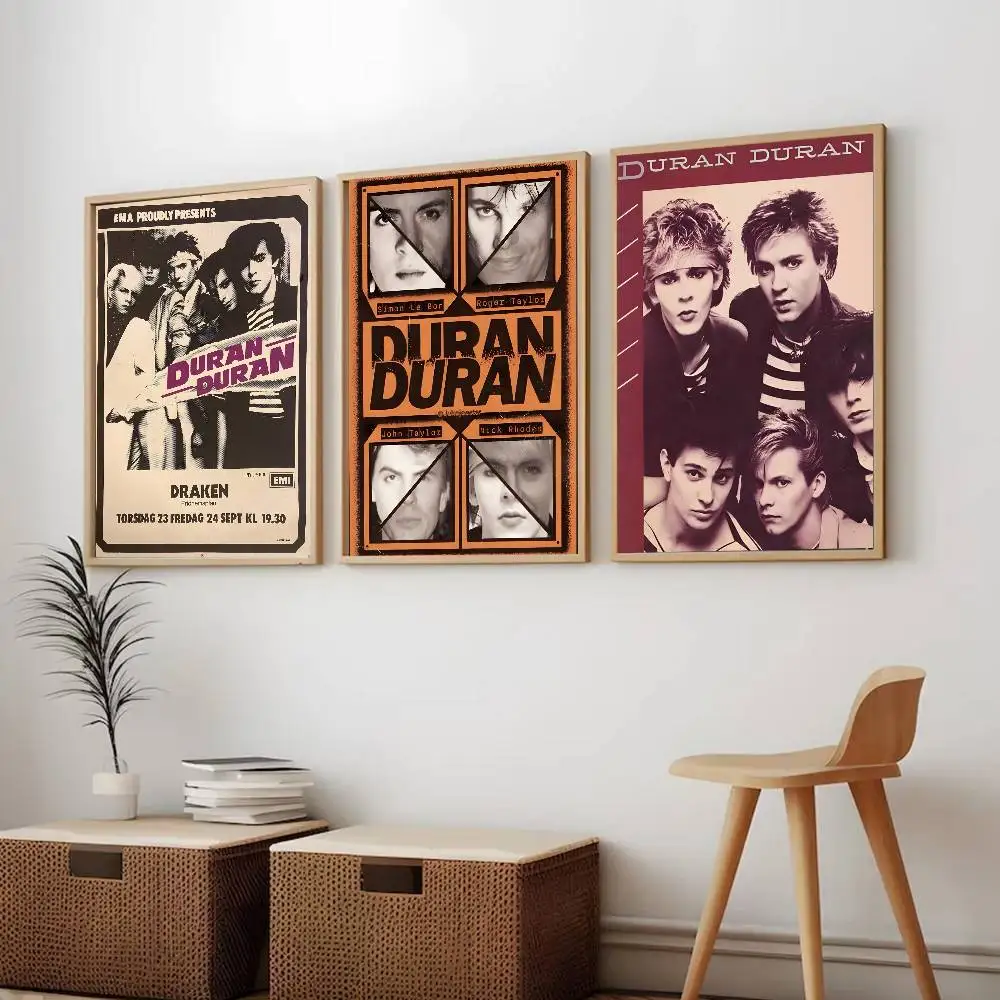 إنجلترا موجة جديدة D-Duran فرقة الموسيقى المشارك قماش اللوحة المشارك مع المطبوعات غرفة نوم المنزل غرفة المعيشة الديكور هدية #2