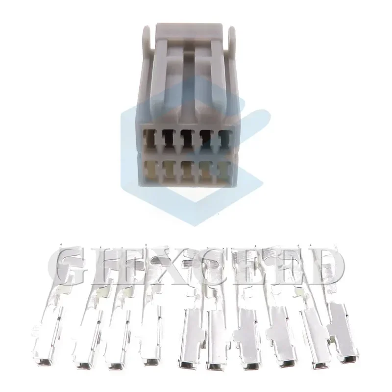 

2 Sets 10 Pin 638207-6 Auto Unsealed Socket 638207 Grey High Quality Wire Cable Plastic Housing Connector AC Assembly For Honda