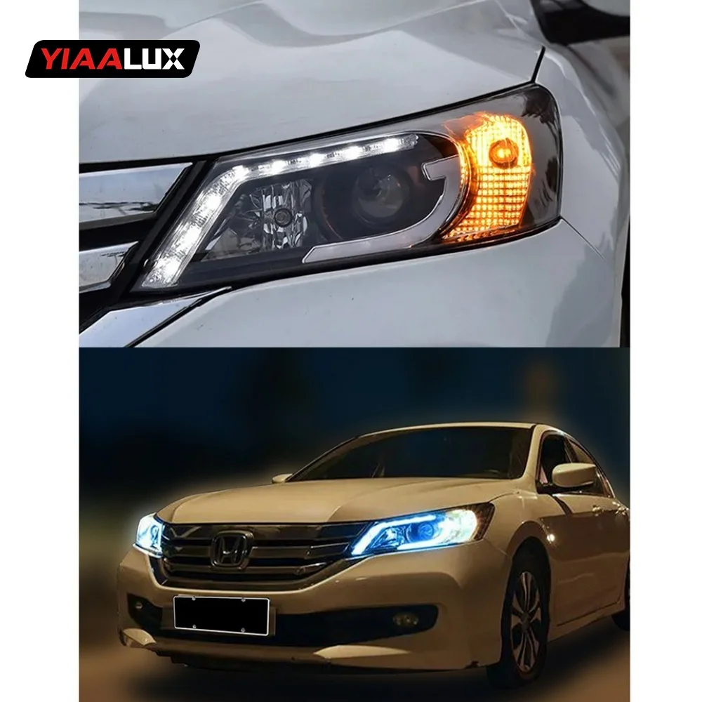 Modified LED Headlights Assembly For Honda 9th Accord 2013-2015 Car Front Lamp