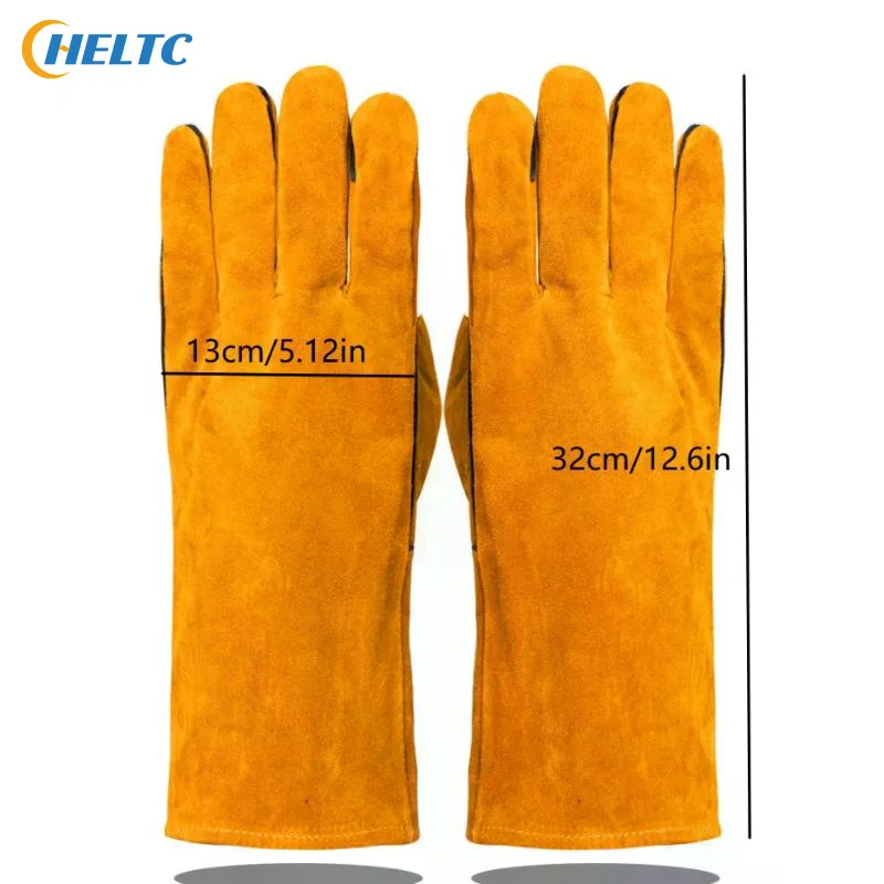1pc X Welding Gloves Flame-retardant Welding Work Gloves Heat-proof Metal Welding Protector Yellow Gloves Soldering Gloves Tools - view 6