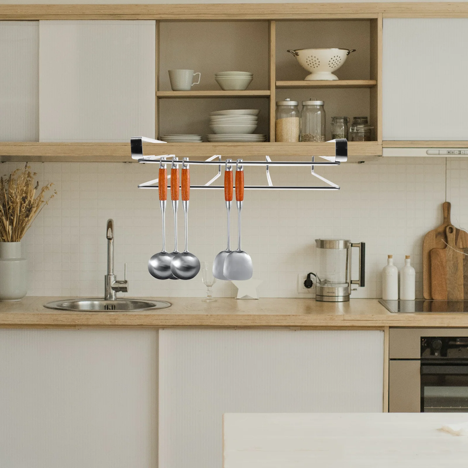 حامل لوح تقطيع خالي من اللكم من الفولاذ المقاوم للصدأ منظم رف تخزين المطبخ لمنظم لوح تقطيع لتجفيف الخزانة