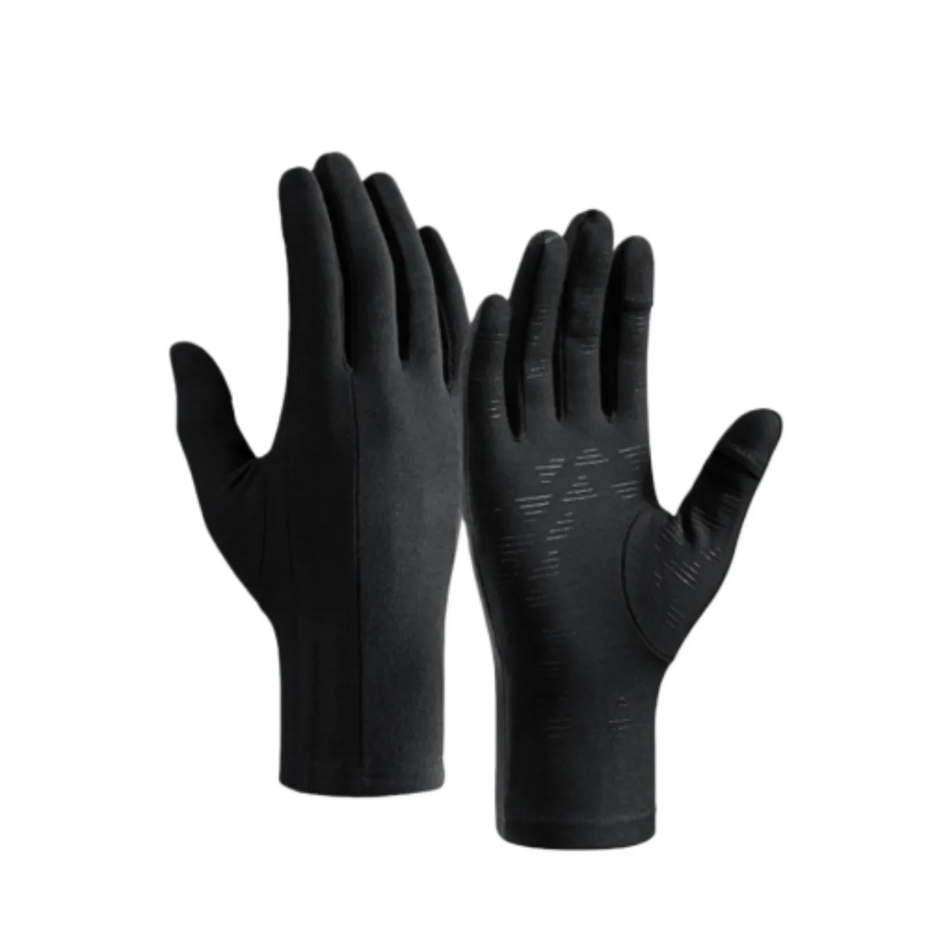 قفازات تزلج تعمل باللمس للجنسين - طبقة قاعدة حرارية رفيعة مقاومة للرياح للتزلج وركوب الدراجات والرياضات الخارجية