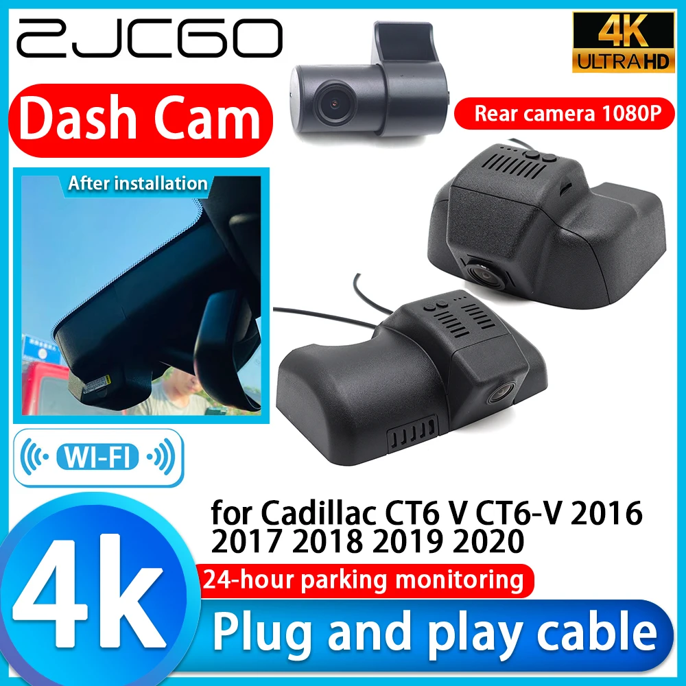 

for Cadillac CT6 V CT6-V 2016 2017 2018 2019 2020 4K DVR Dash Cam Car Camera 2160P Sony Lens 24H Monitor Parking Video Recorder