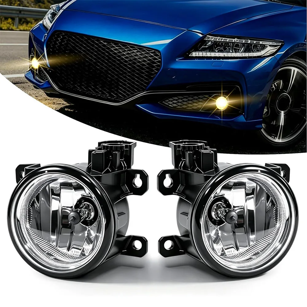 

Halogen Fog Light Compatible with Honda Accord Civic Pilot CR-Z 2016-2021 Front Bumper Driving Fog Lamps Assembly Replacement
