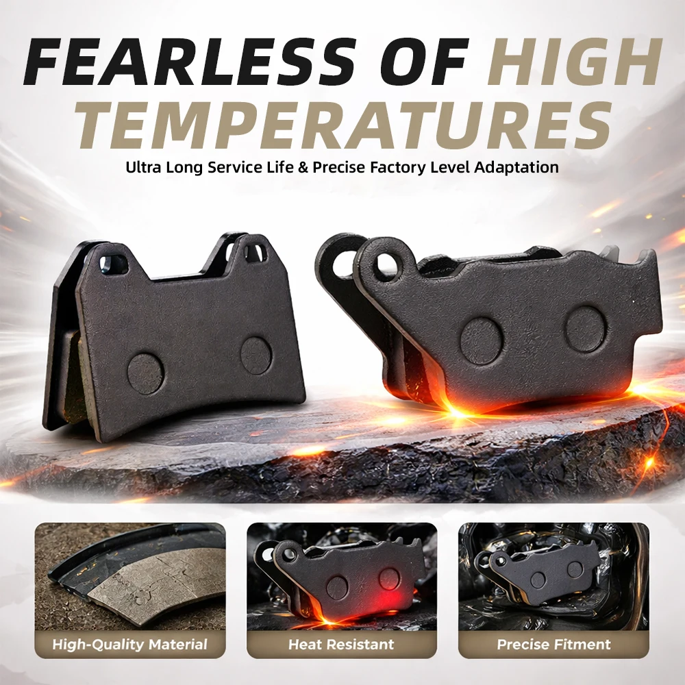 For CFMOTO 450MT Front Brake Pads Rear Pad Disc Brake Pads Add Graphite Motorcycles Accessories ADV Motorcycle Part Durable view 6