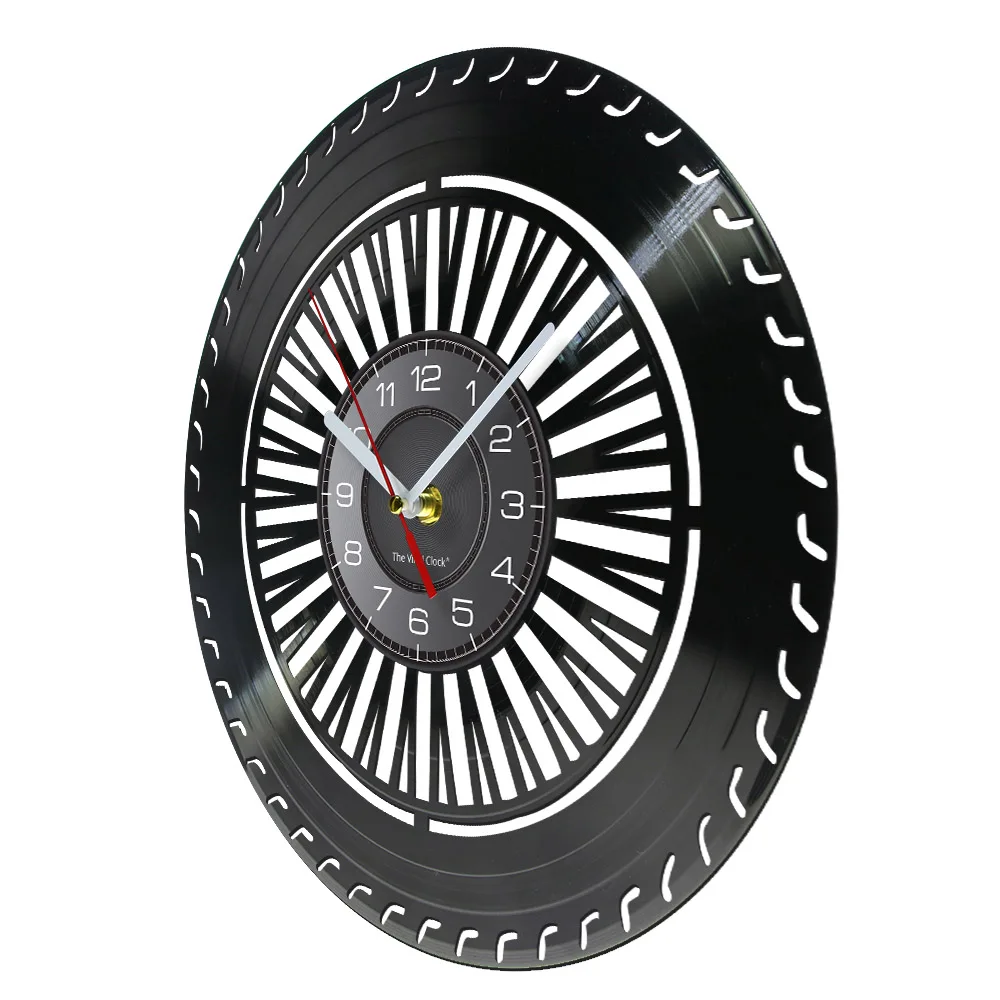 Performance Wheel Wall Clock Vintage Car Wheel Clock Cars Service Sales Garage Repair Vinyl Record Sign Decorative Wall Clock