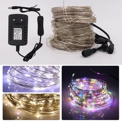 10M 20M LED String Fairy Lights with Switch Power Plug Copper Wire Outdoor Garden Holiday Christmas Light RGB Colorful Garland