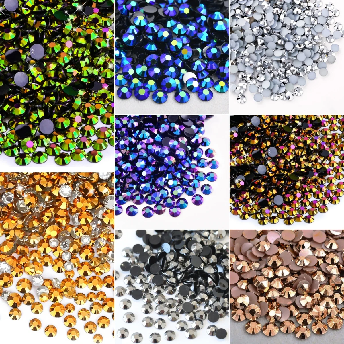6000 Stück 2/3/4/5mm Flache Jelly-Harz-Strasssteine für DIY-Bastelarbeiten, Nagelkunst, Gesichts-Make-up, Nicht-Hotfix Bling-Kristalle, Edelsteine, Nagelcharms – Detail 10