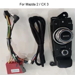 Auto Central Controller Mode Knob Button Mouse For MAZDA 2/CX-3 2014-2021 Cable Adapter