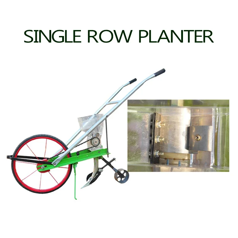 For SH-B02-07 No-seedling Precision Seeder Grain Farm Implements Push Chain Drum Single Row Seeder  2-8CM Adjustable Plant