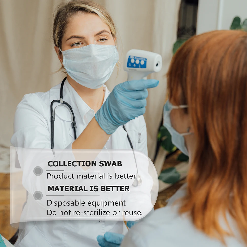 

30pcs Disposable Nasal Swabs Flocked Nasopharyngeal Swab Medical Specimen Sampling Sticks For Labs Hospitals Clinics Testing