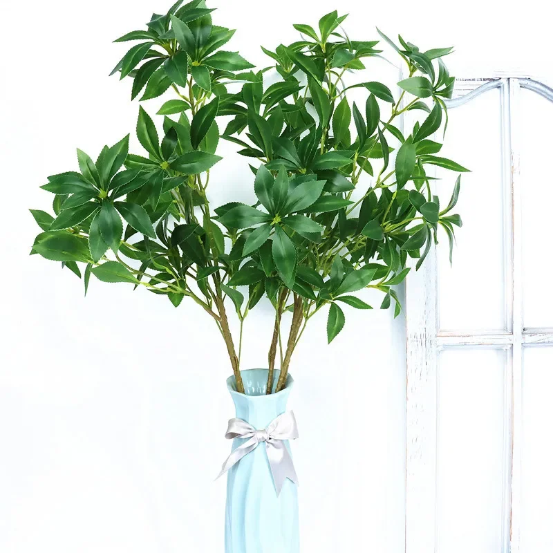 Artificial Plant Branch 95cm/37.4inch Long Stem Green Branches Fake Japanese Andromeda Plastic Bush