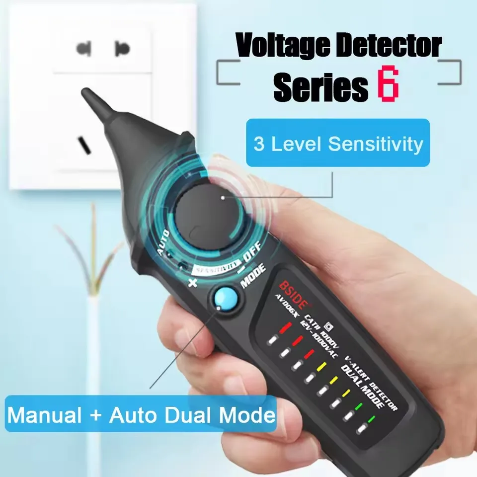 Electrician Tool for Home Maintenance Industrial BSIDE AVD06 Smart Non-Contact Voltage Tester NCV Circuit Continuity Checker