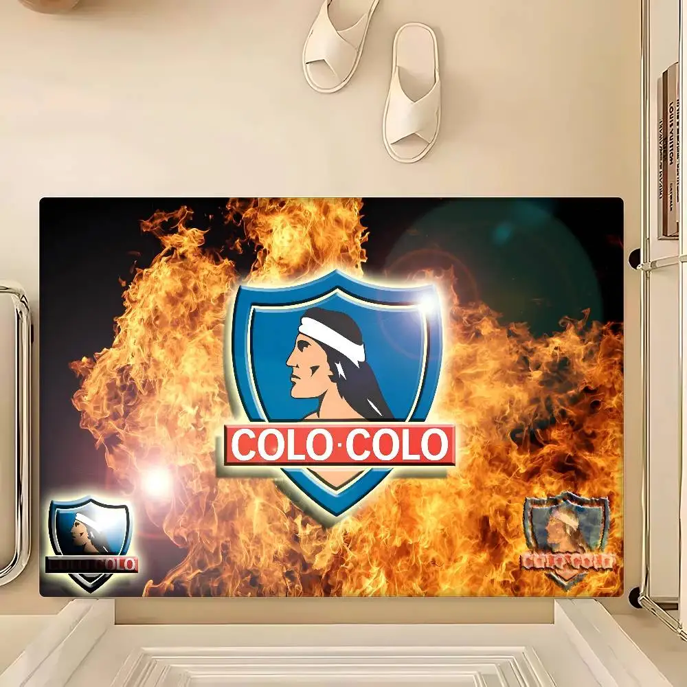 شعار C-Colo Colo FC الكلمة حصيرة عدم الانزلاق غرفة الغسيل حصيرة الغسيل ديكور شرفة غرفة المعيشة الطفل السجاد المنزلي