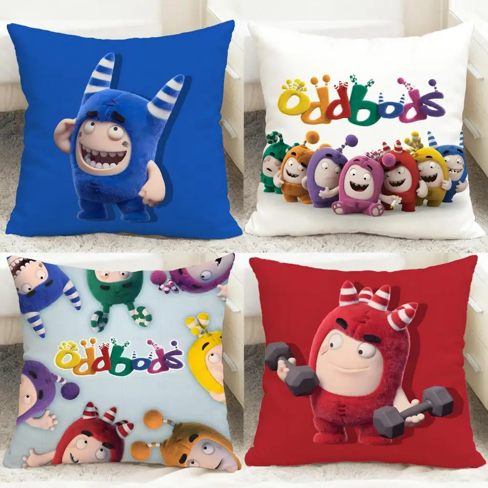 Funda de cojín IP Oddbods de dibujos animados, cómoda funda de almohada Reversible, Ideal para coche, sofá, dormitorio y más allá
