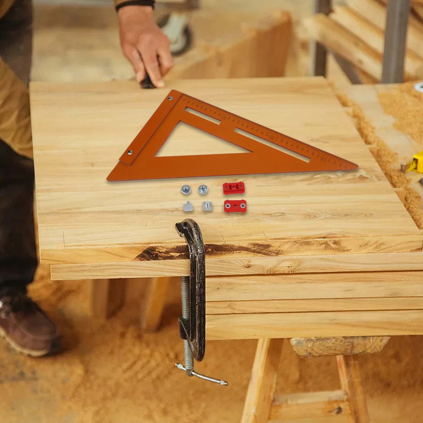 

Регулируемая треугольная линейка для деревообработки, легкая и портативная, для столярных работ