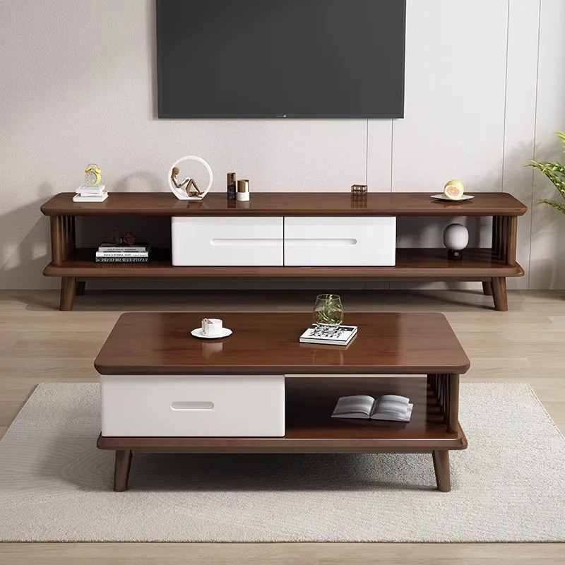 

Nordic Modern Minimalism Design Light Luxury Solid Wood High-quality Tv Stand Originality Salones Muebles House Furniture