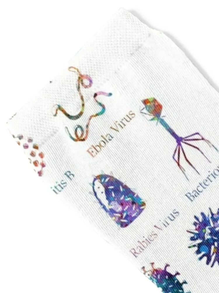 مخطط أنواع الفيروسات المختلفة الجوارب الهيب هوب الرجال القطن جودة عالية الجمالية اليابانية موضة الجوارب فتاة الرجال #2