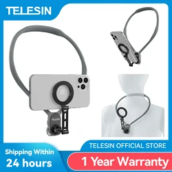 TELESIN Max Magnetic Neck Mount Silicone Quick Release Hold for Iphone 15 14 13 12 11 10 SAMSUNG HUAWEI XIAOMI Phone Accessories