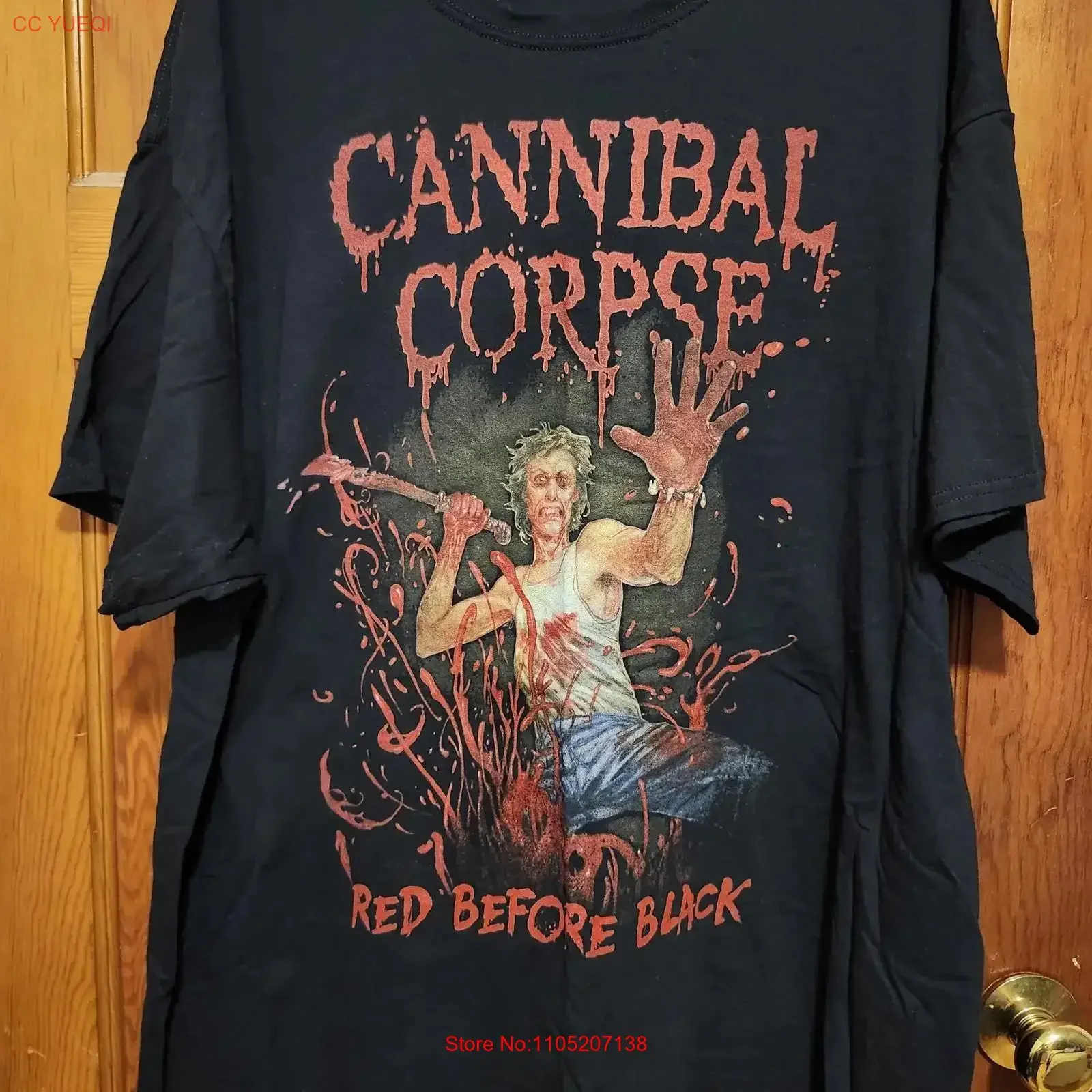 

Cannibal Corpse Red Before Black T Shirt vintage Washed Stylish Unisex homme Stretched fashion graphic Comfortable streetwear