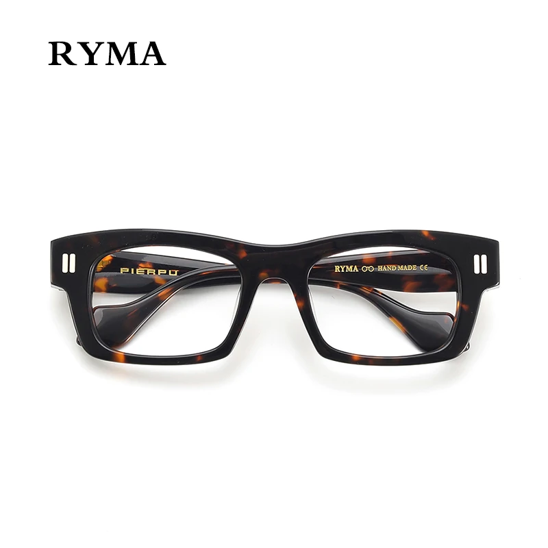 

New Fashion Square Design Acetate Thick Eyeglass Frame Handmade High-quality Male and Female Myopia Prescription Glasses