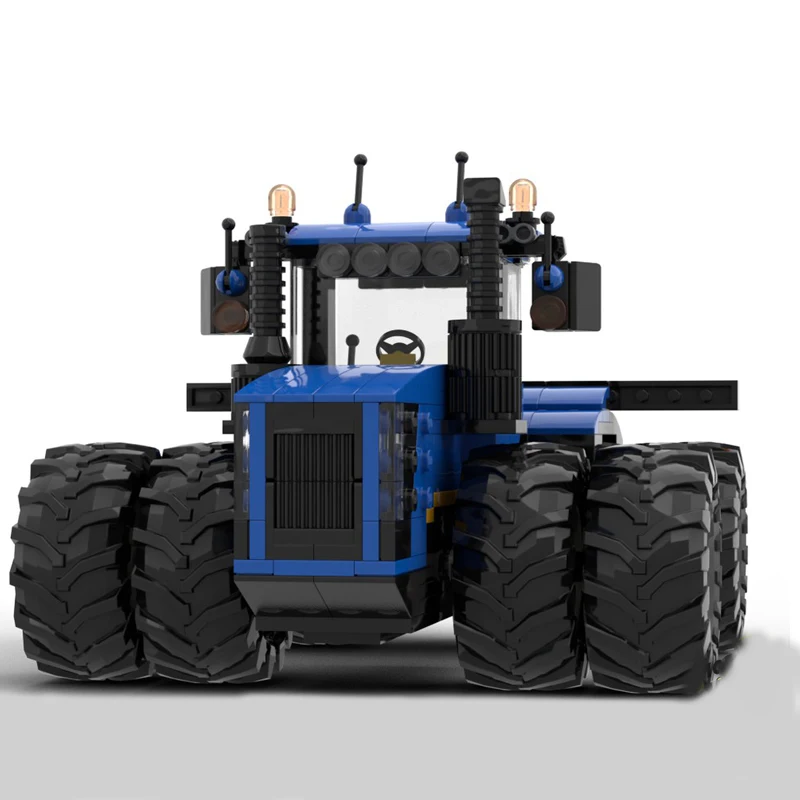 NEW 312PCS MOC farm 8 wheels tractor trailer model DIY creative ideas Child Toy Birthday Gift technology Building blocks